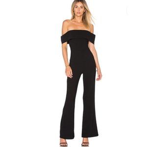Off the Shoulder Black Jumpsuit
